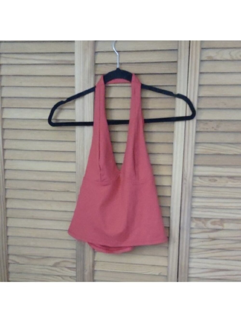 Free People NWT Intimately Red  Deep V Neckline Halter Top Size Small
